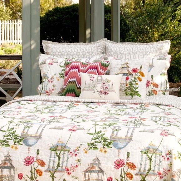 Vintage Colonial Williamsburg Garden Folly Quilt King - Brand New W Tags - Picture 2 of 13